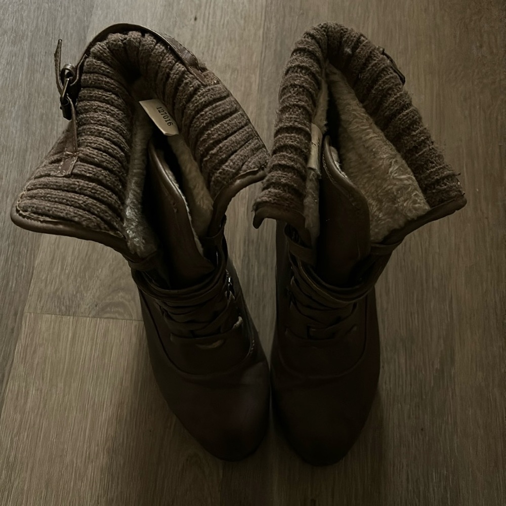 Fur lined heels